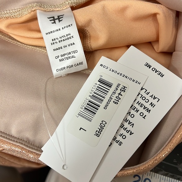 Heroine Sport metallic copper rose gold leggings Marvel high rise - Picture 5 of 6